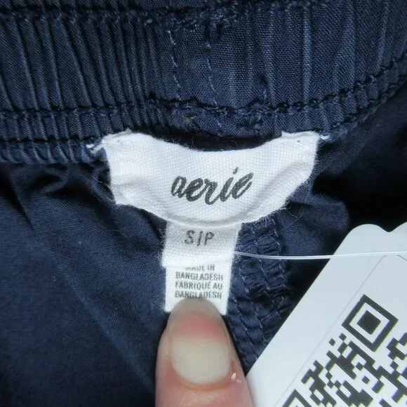 Aerie Navy Blue ‘Go-For-It’ 100% Cotton High-Waist Cargo Pants | Size Small - Picture 7 of 10